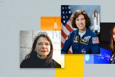 A collage featuring photos of Adriana Ocampo, Dr. Ellen Ochoa, Katya Echazerreta, Diana Trujillo and Monsi Roman, the latinas shaping U.S. space exploration