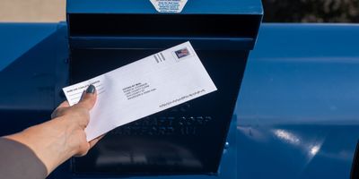 a person submitting their vote by mail