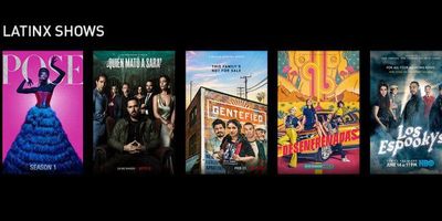 television show posters featuring Latinx leads and show runners