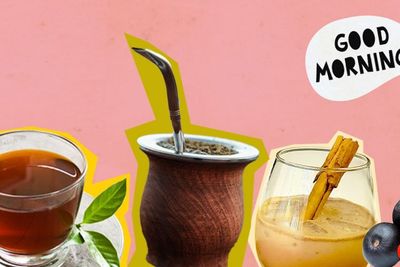 Graphic design that illustrates a selection of cultural drinks originating from Latin America