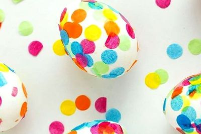 Colorful Cascaron confetti eggs