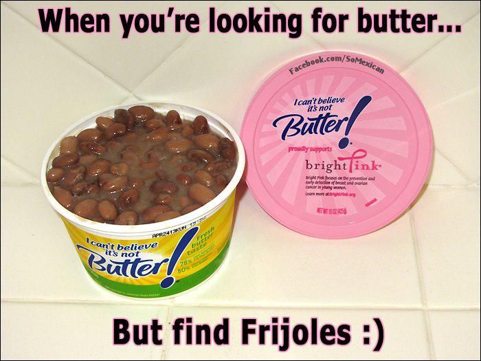 Reused container of i can't believe it's not butter