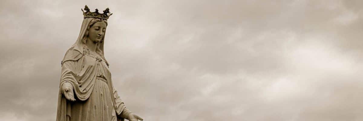 A statue of the Virgin Mary