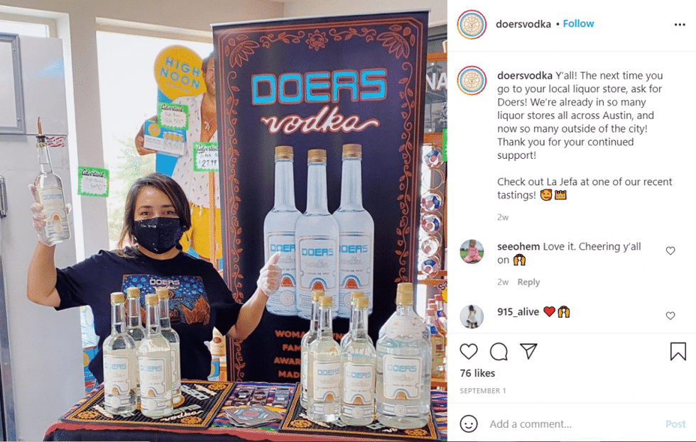 Arianna with Doers vodka. 